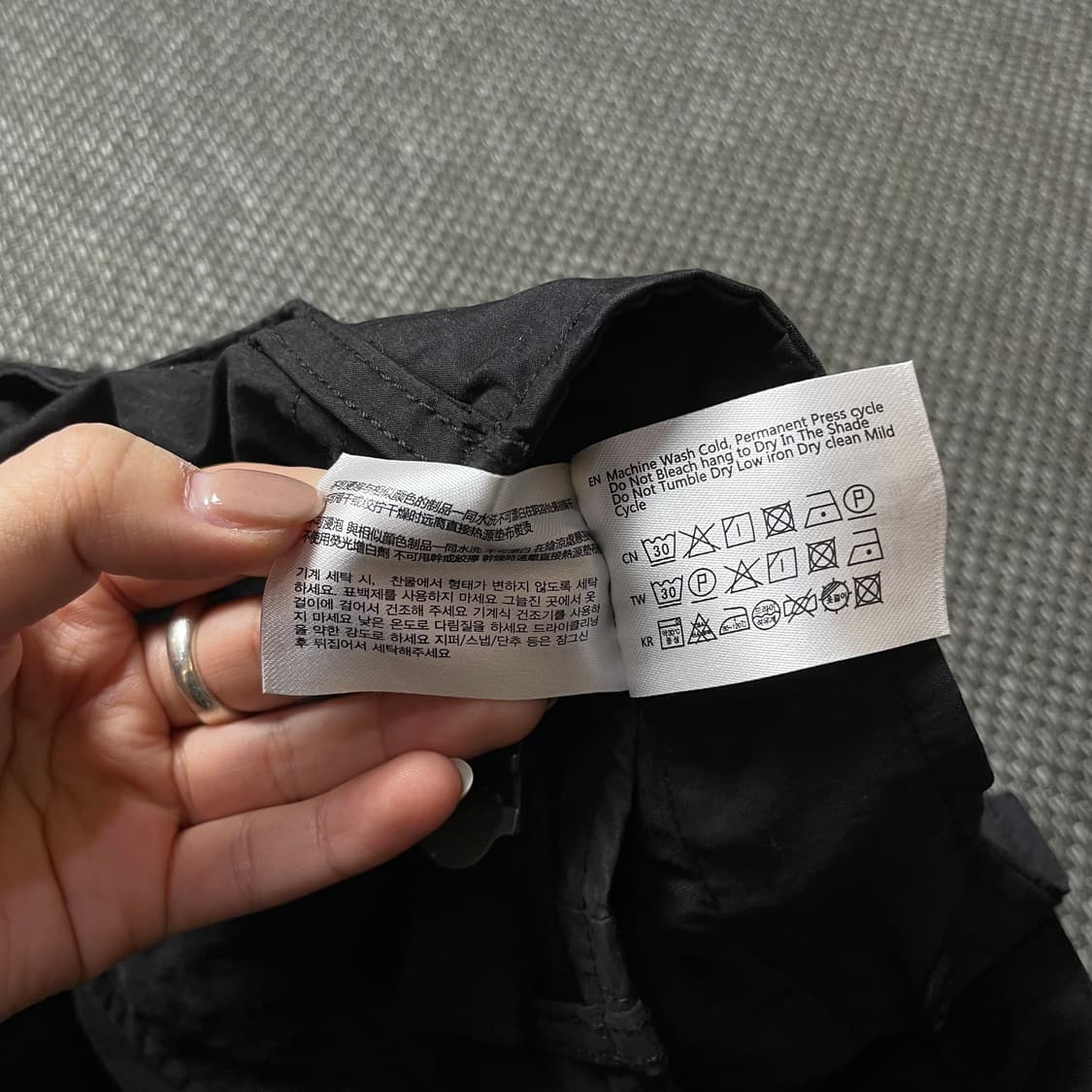 (34) 후아유 블랙 바스락 카고 코튼 팬츠 XL 상품이미지6