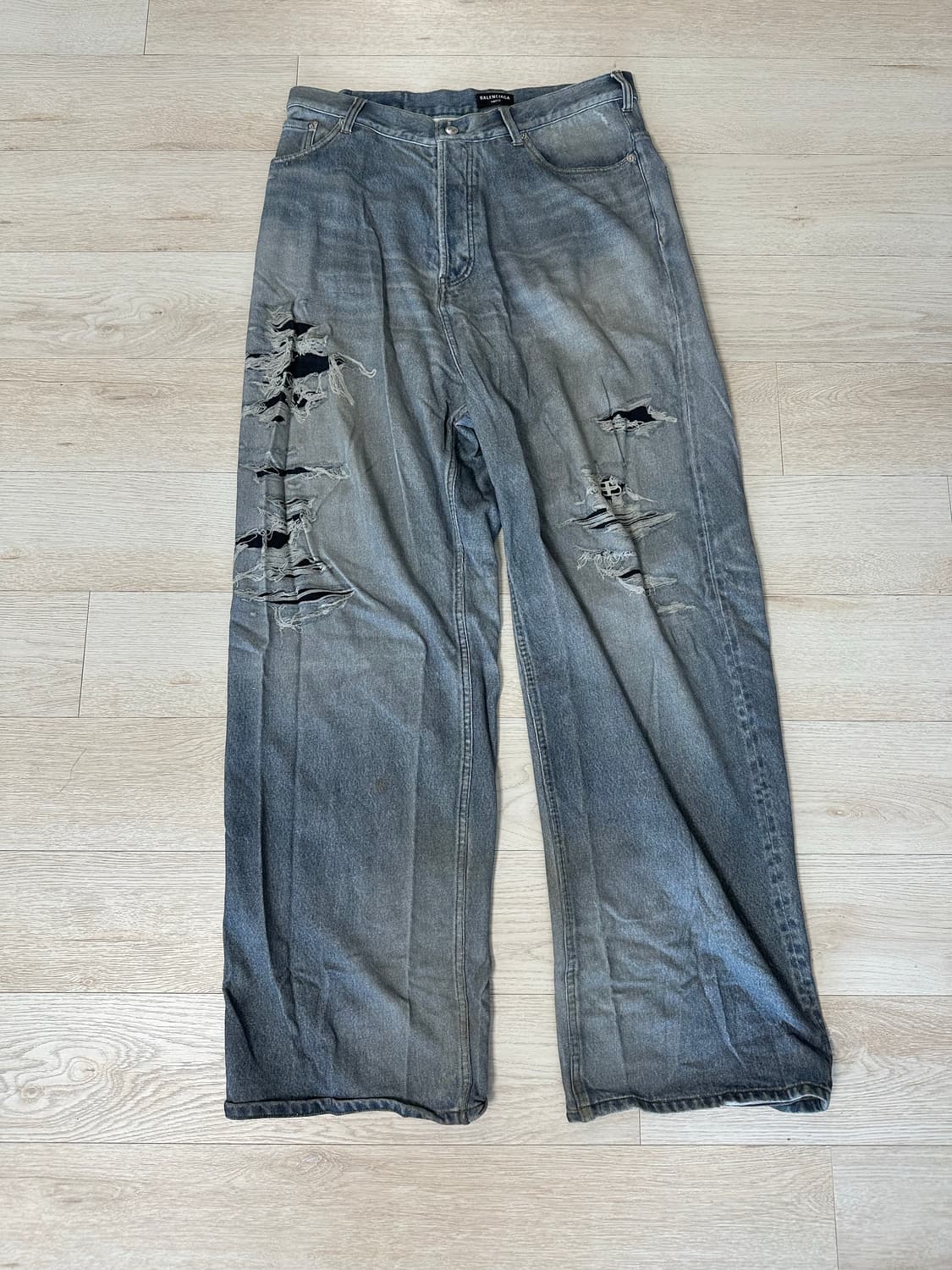 [S] 발렌시아가 트롱프뢰유 데님 팬츠 블루 상품이미지2