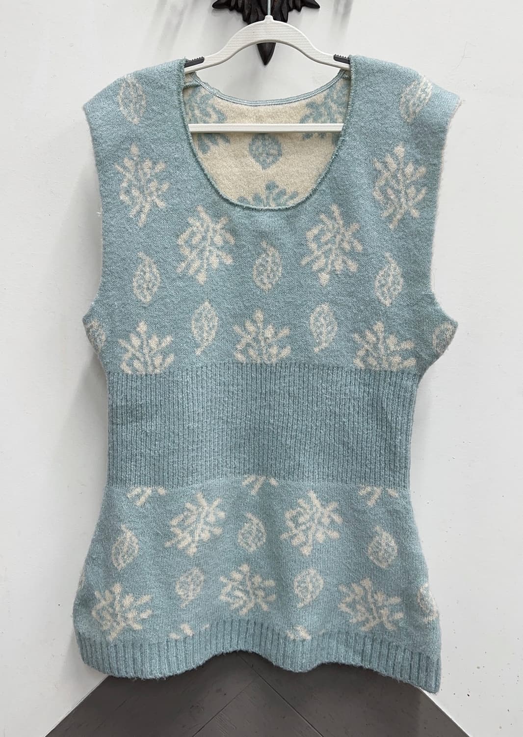 🩵하구미의 모리걸 코디세트 🩵 러블리 하늘색 스커트 레이어드 베스트  상품이미지4