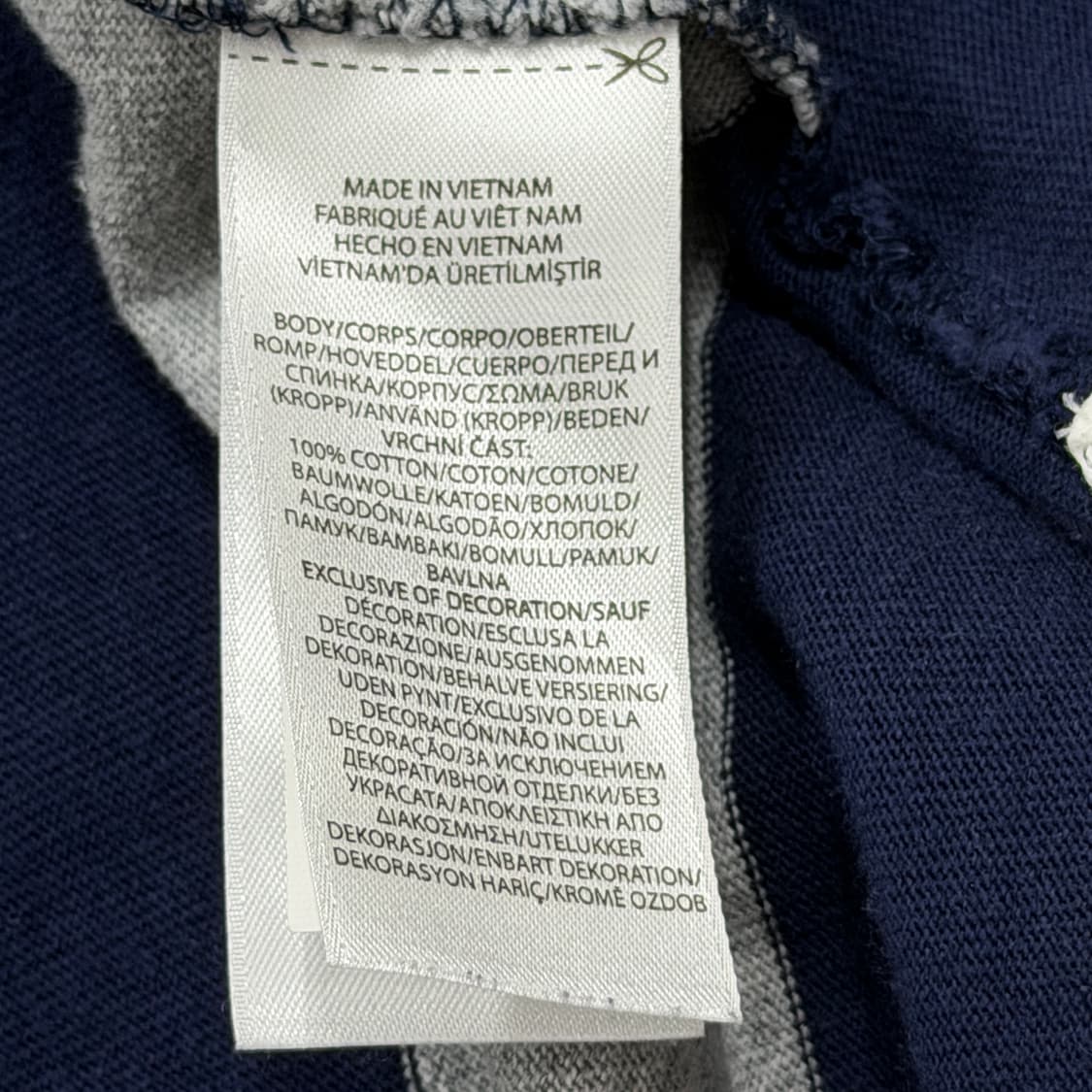 폴로 랄프로렌 QR 스트라이프 럭비 PK 카라티 네이비 그레이 M 상품이미지6