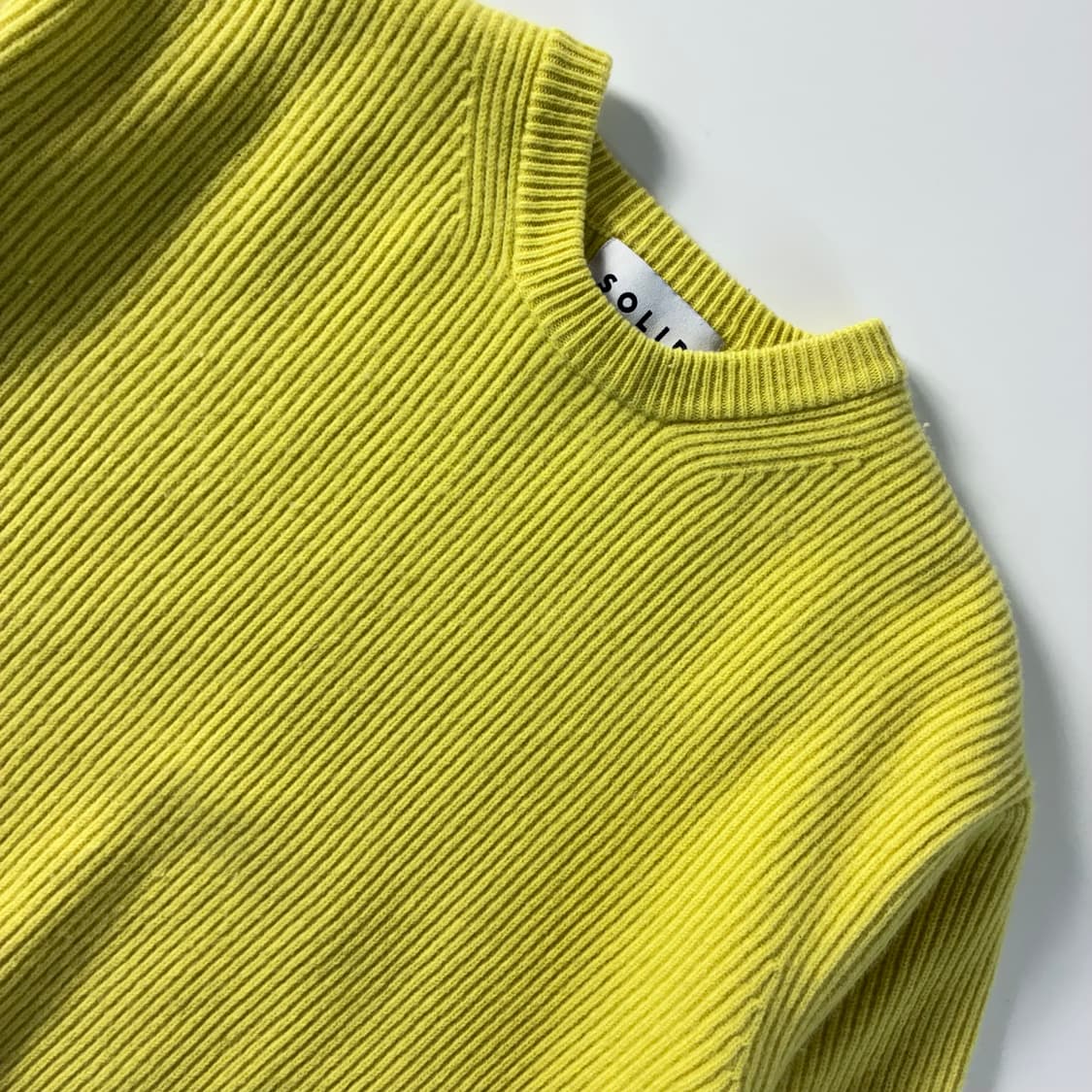 Solid homme  솔리드옴므 울 캐시미어 옐로우 니트   상품이미지3