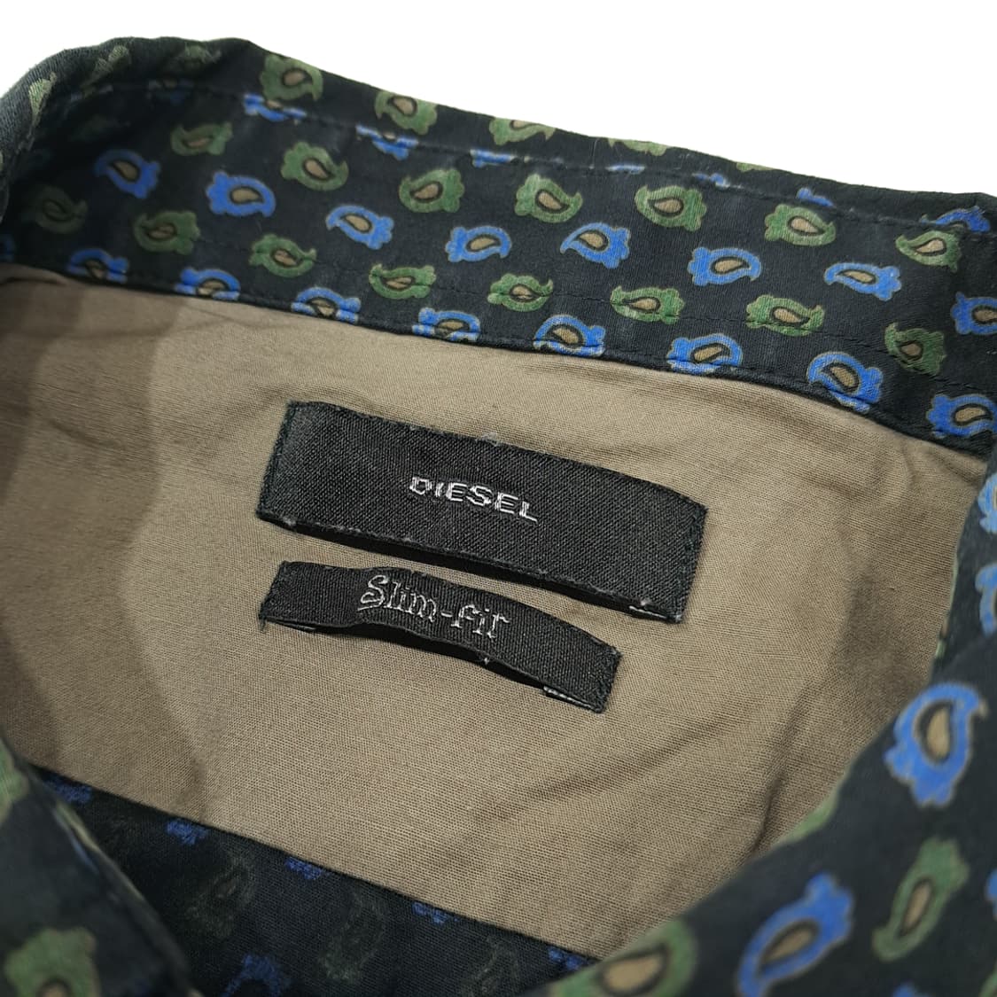 CL297 XL 디젤 인도산 페이즐리 블랙 셔츠 남방 상품이미지3