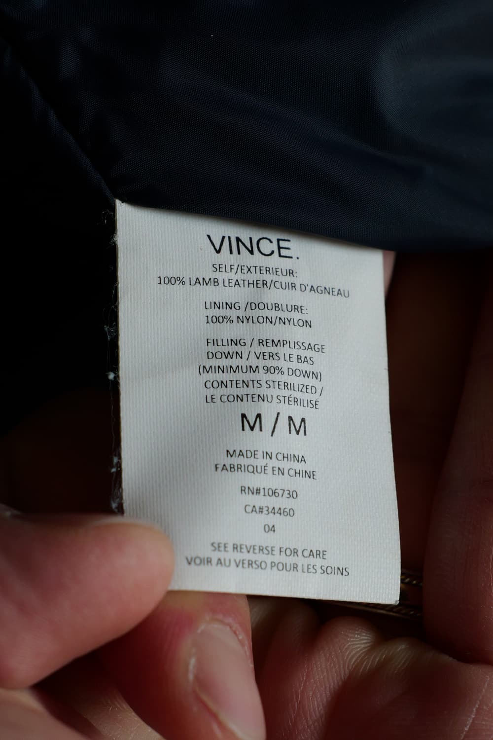 VINCE 빈스 가죽 패딩 조끼 딥브라운 M 상품이미지6