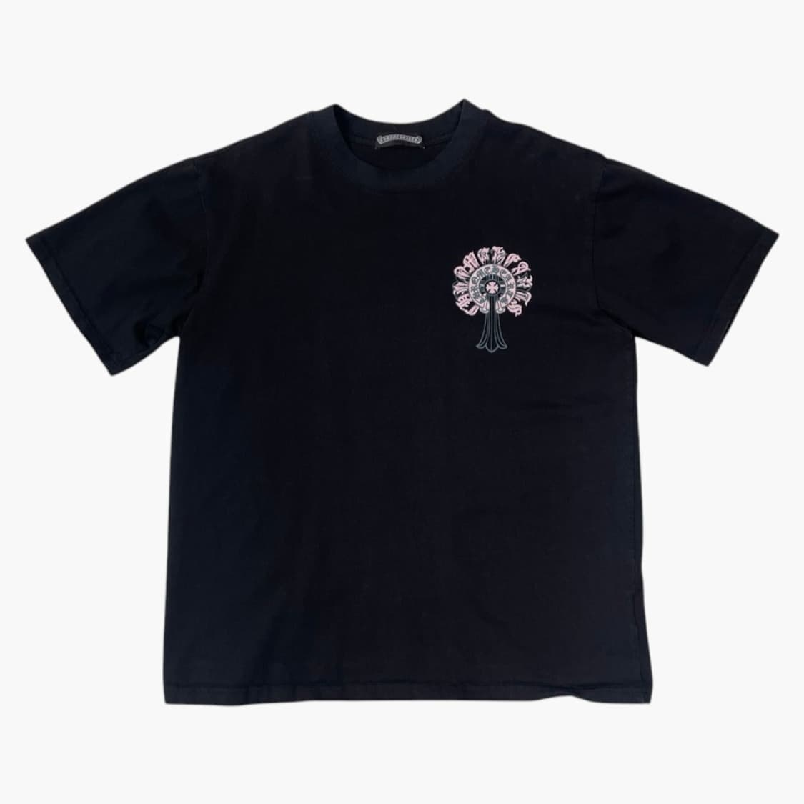 크롬하츠 Chrome Hearts 블랙 홀스슈 로고 반팔 티셔츠 L 상품이미지1