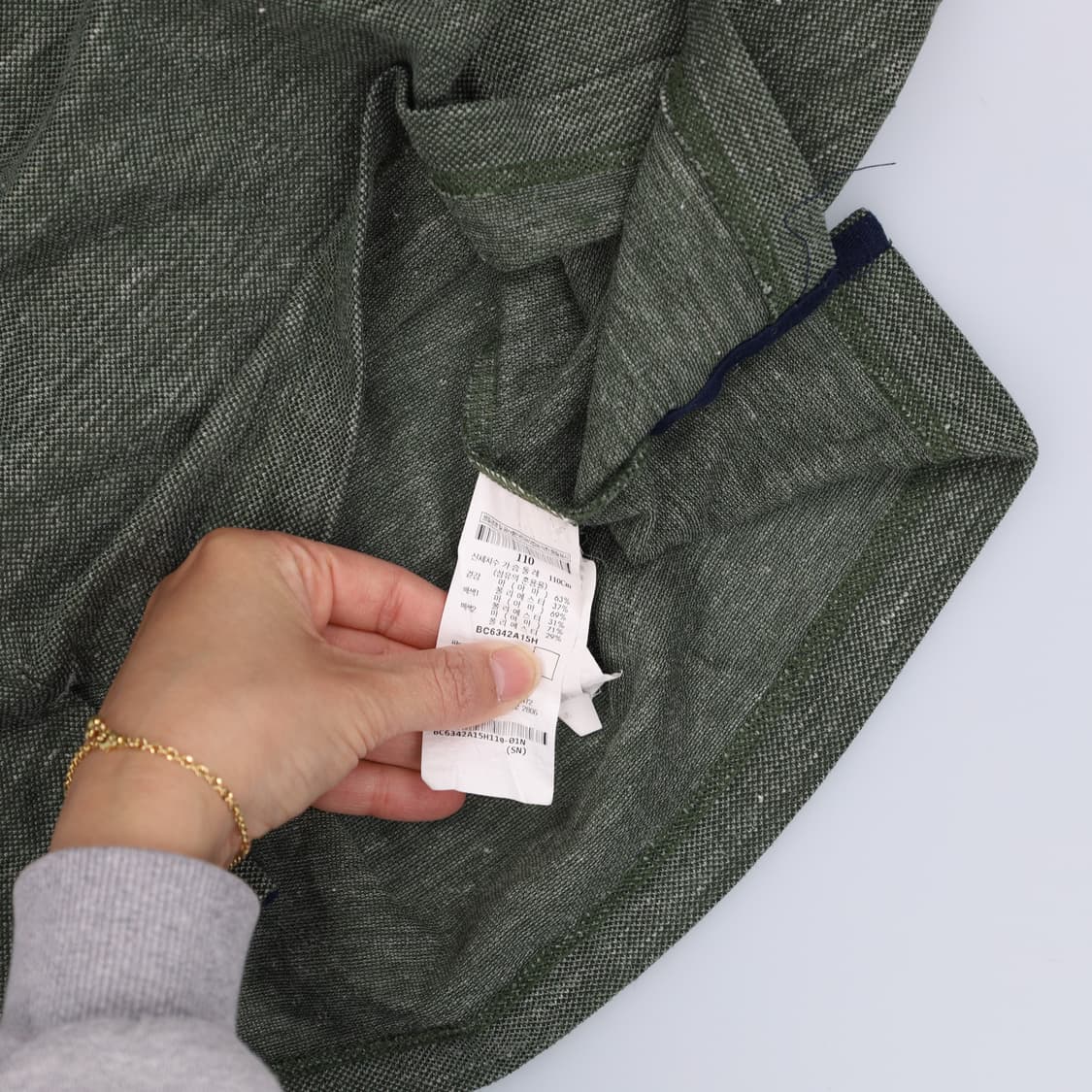 110 빈폴 린넨 반팔 카라티 0414H1 상품이미지5