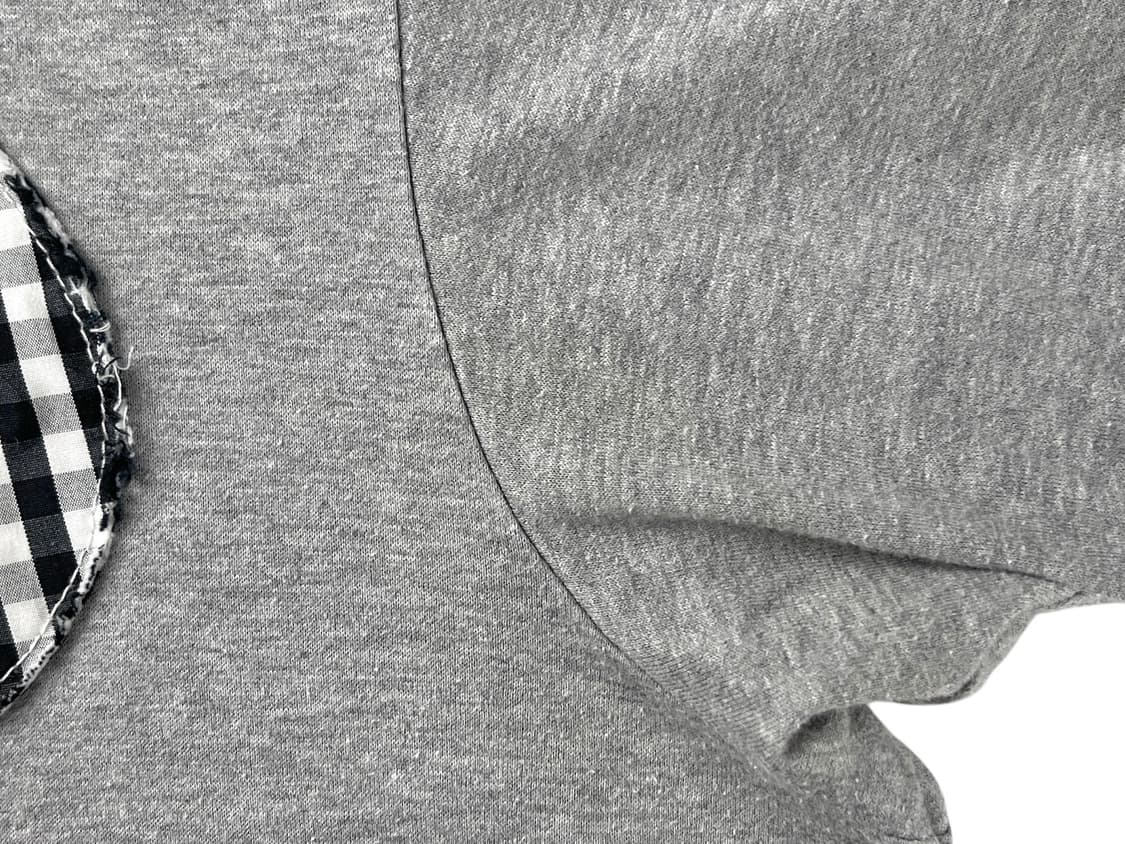 multi fabric patchwork T-shirt 상품이미지4