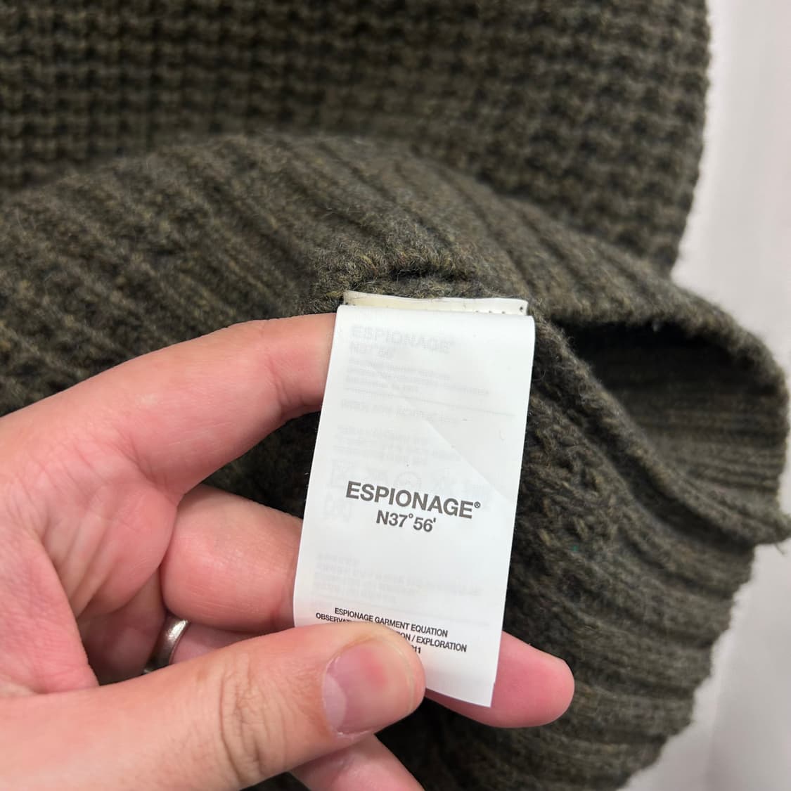 에스피오나지 헤비코튼 와플 오버핏 니트 상품이미지4