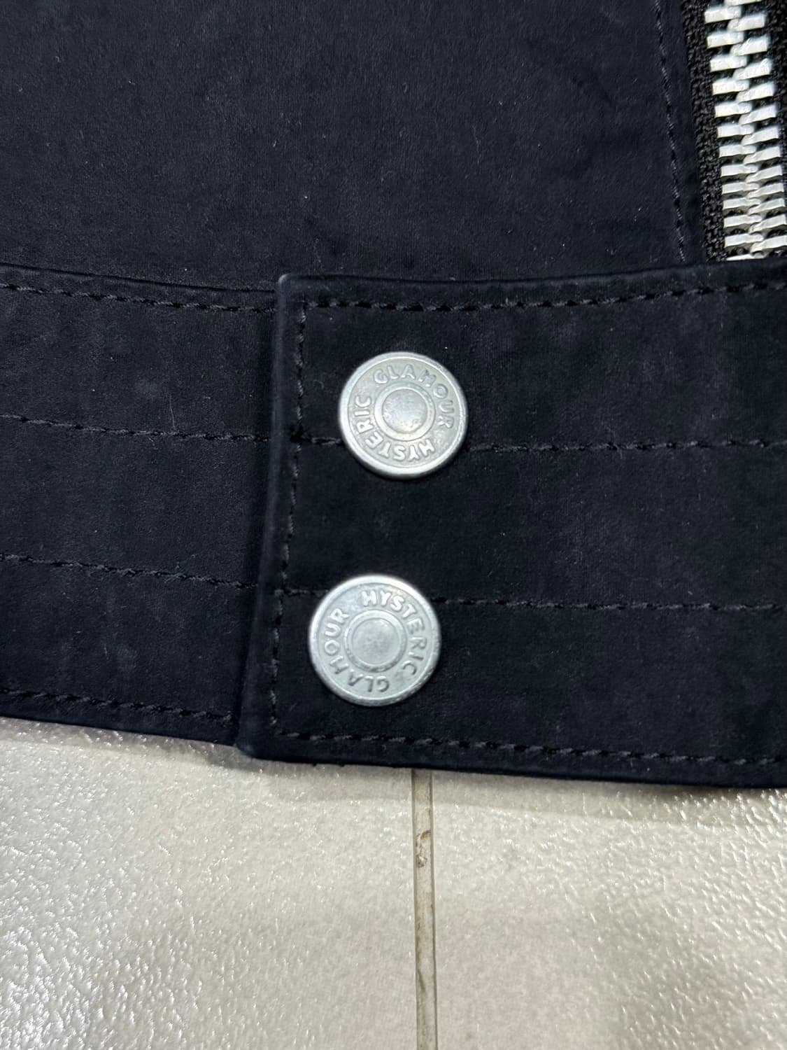 히스테릭 글래머 아카이브 왁스 코팅 라이더 자켓 상품이미지4