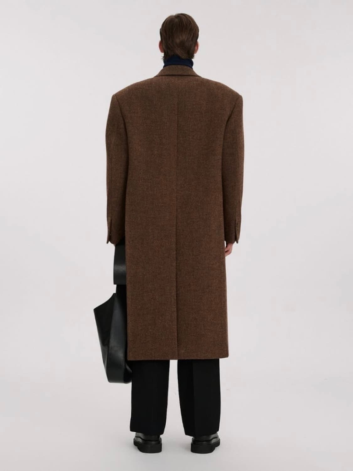 [L] 렉토 베를린 펠트 오버사이즈 싱글 코트 브라운 상품이미지8