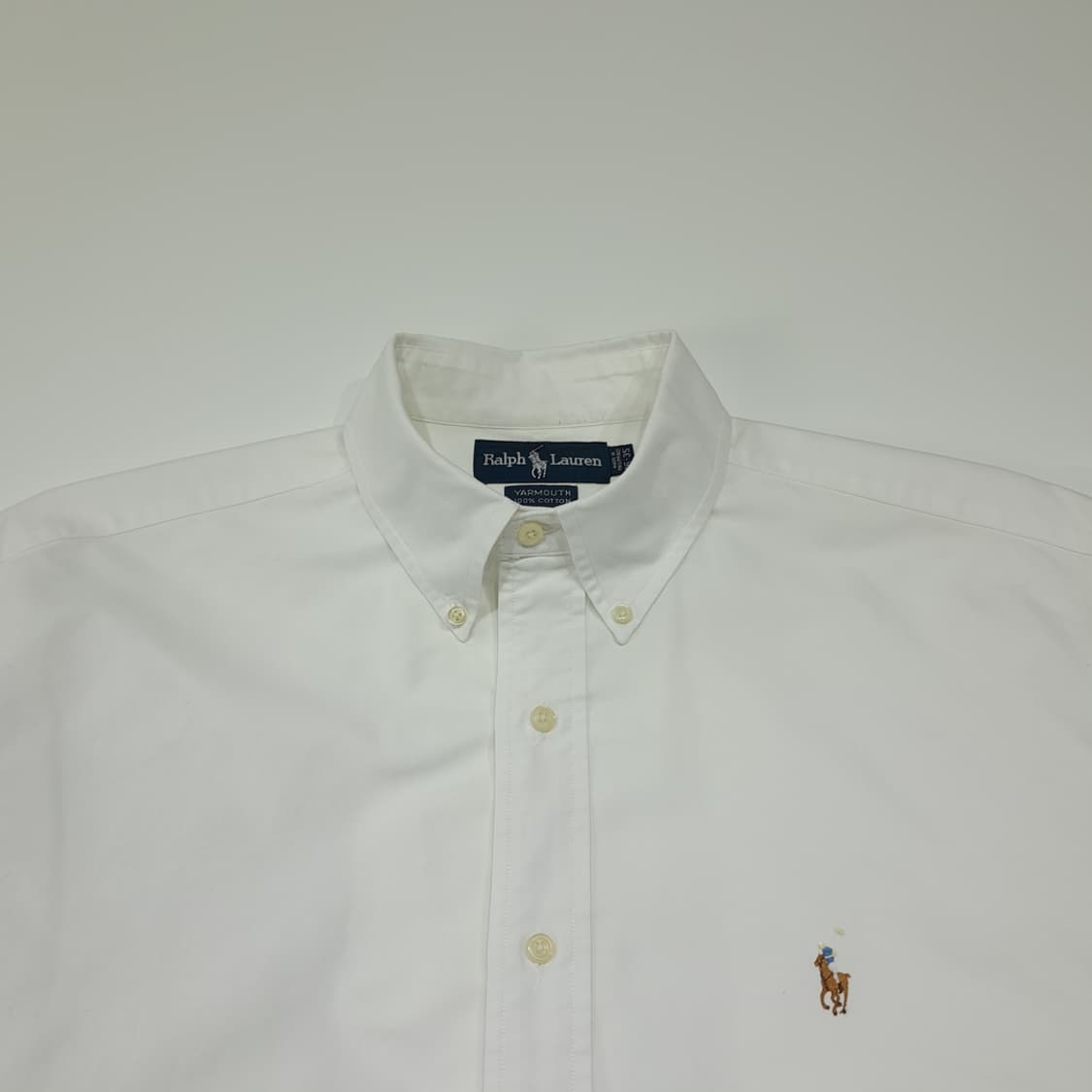 CL388 XL 폴로 90s 코튼 핀포인트 화이트 셔츠 남방 상품이미지2