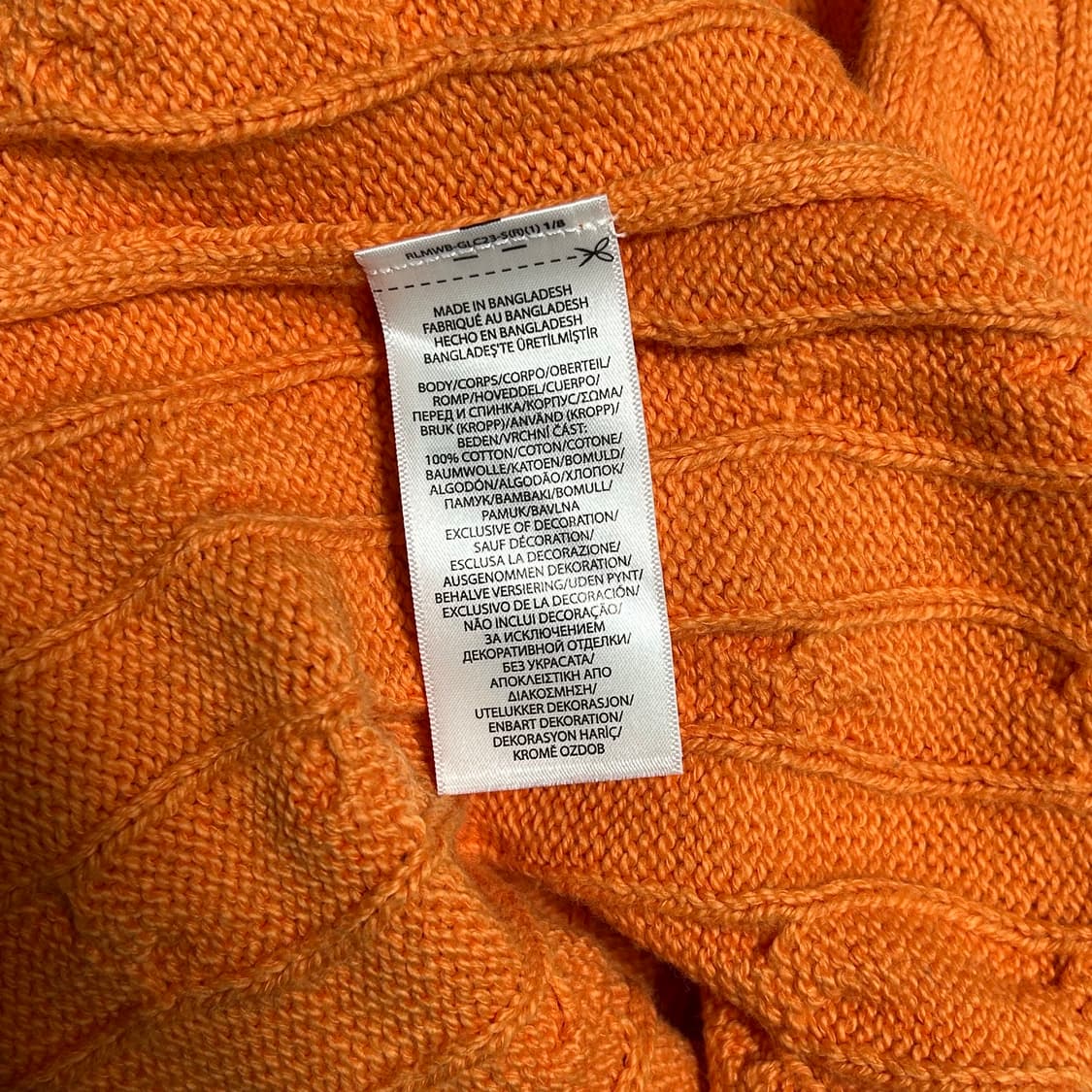 Polo Ralph Lauren 오렌지 케이블 니트 상품이미지3