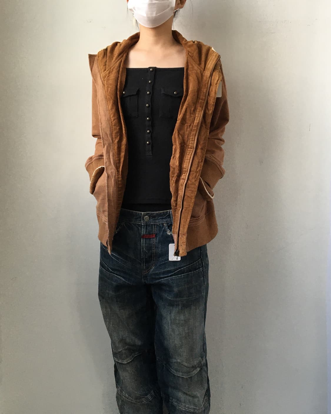 Duffle button high neck hood jacket 상품이미지7