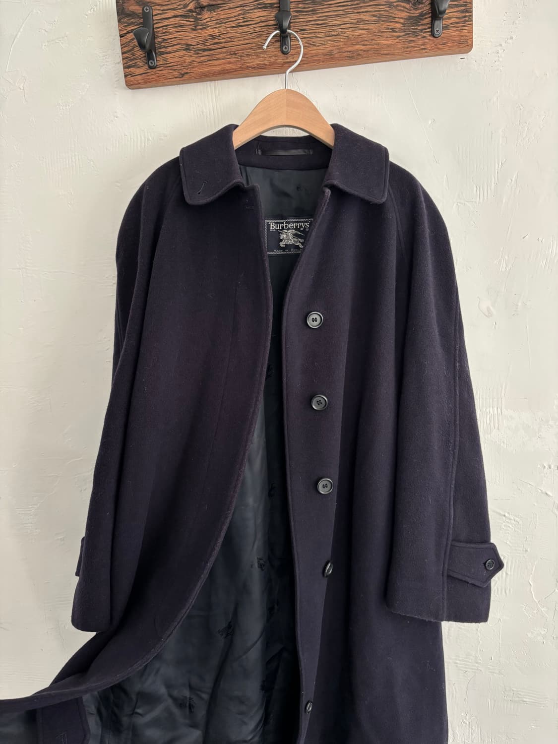 Burberry 버버리 네이비 울 싱글 코트  상품이미지4