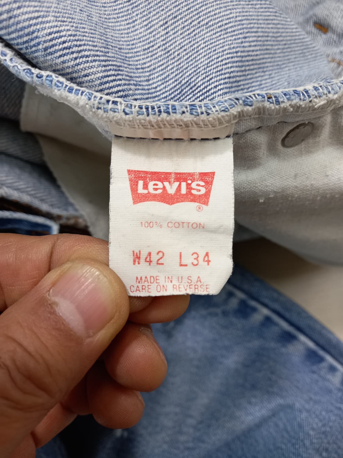 42 90's 리바이스505-0217USA 오렌지탭 테이퍼드진 42-01 상품이미지8