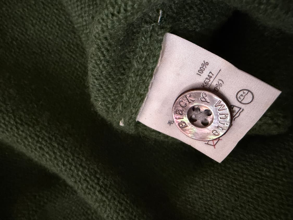 (신품급)black & white 블랙앤화이트 가디건 LL 상품이미지8