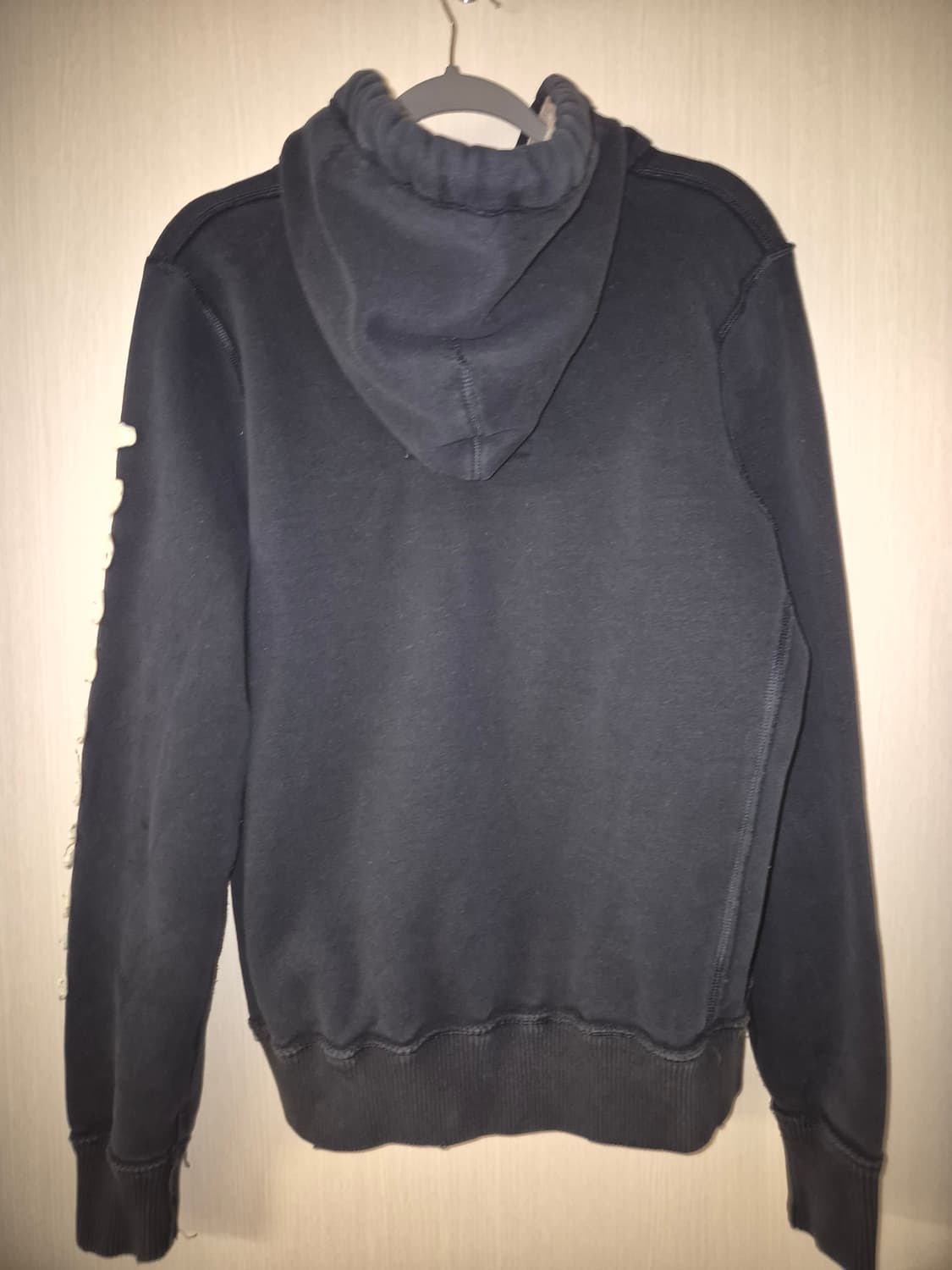 아베크롬비 머슬핏 네이비 화이트 암로고 후드집업 M 상품이미지7