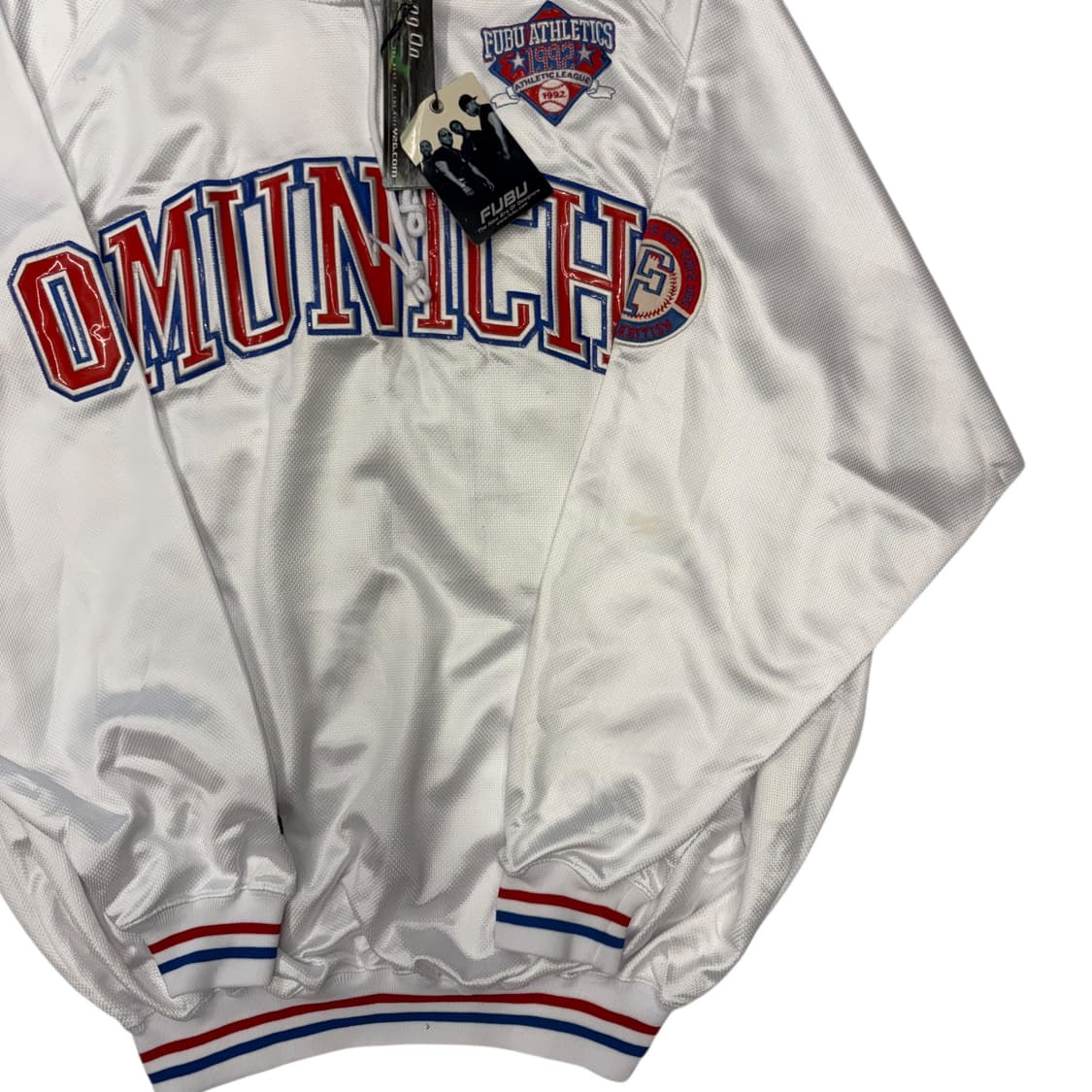 00s 푸부 올드스쿨 에나멜 빅 로고 화이트 후드티 L 상품이미지3