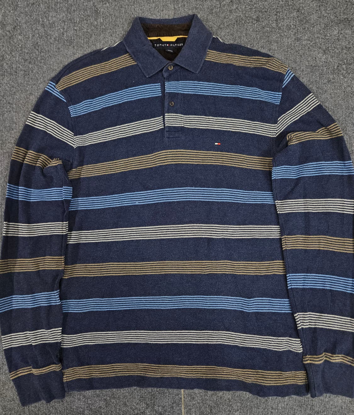 타미힐피거 스트라이프 긴팔 폴로셔츠 급처 상품이미지1