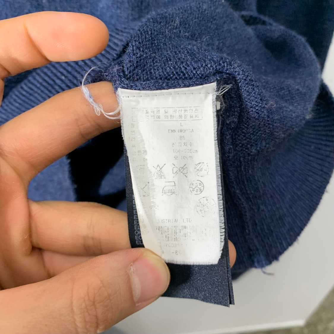 타미힐피거 네이비 니트 반집업  상품이미지4