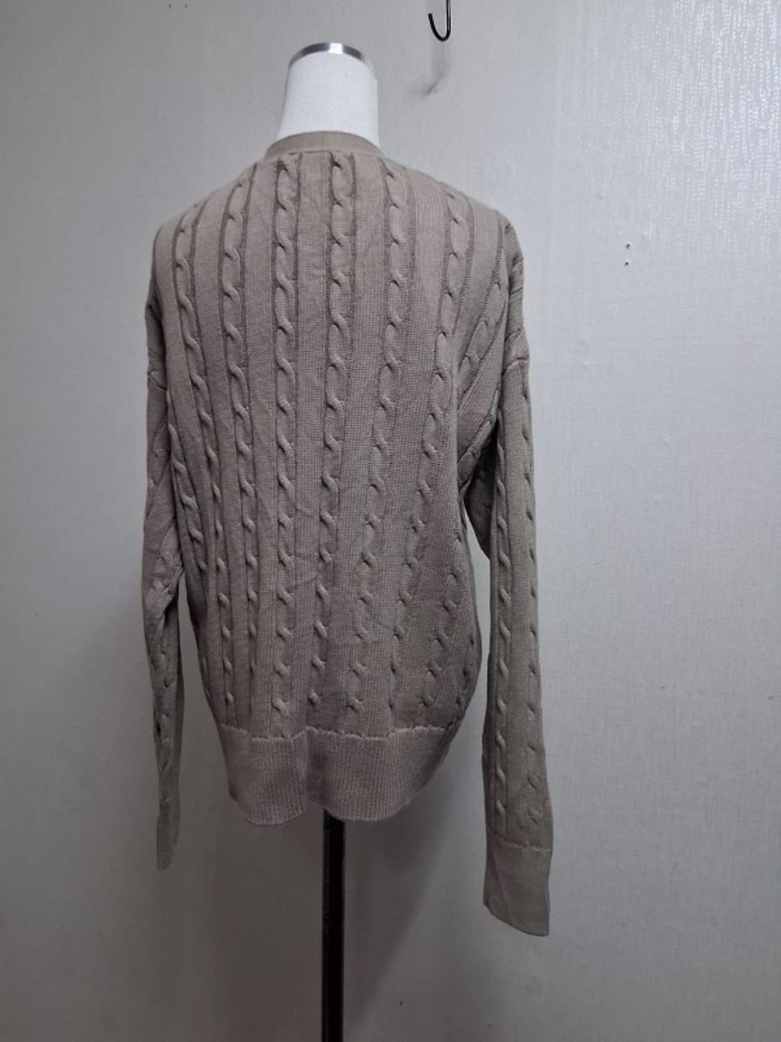 AMERICAN HOLIC 꽈배기 면니트가디건 루즈핏 여성 가오리 루즈핏 상품이미지2