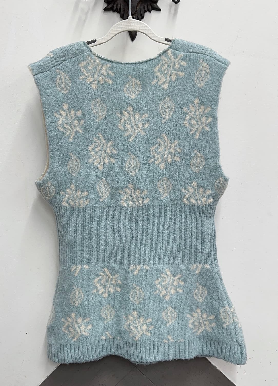 🩵하구미의 모리걸 코디세트 🩵 러블리 하늘색 스커트 레이어드 베스트  상품이미지5