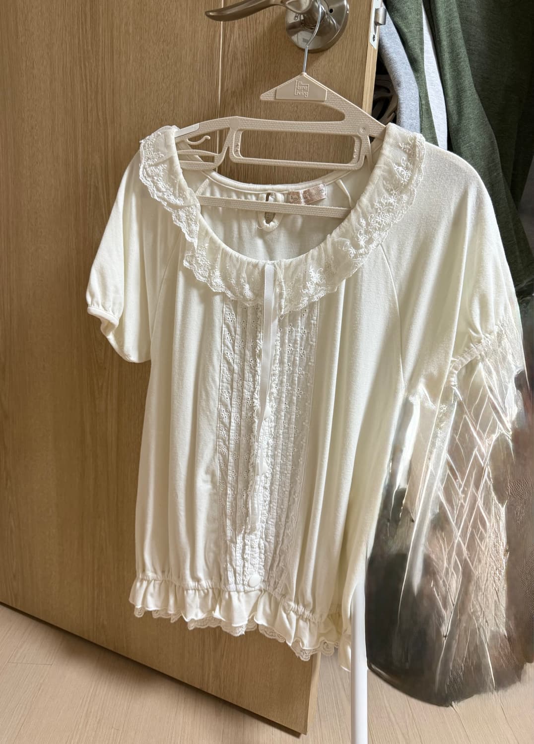 빈티지 모리걸 카고 하구미 블라우스 레이어드 카모메산장 상품이미지2