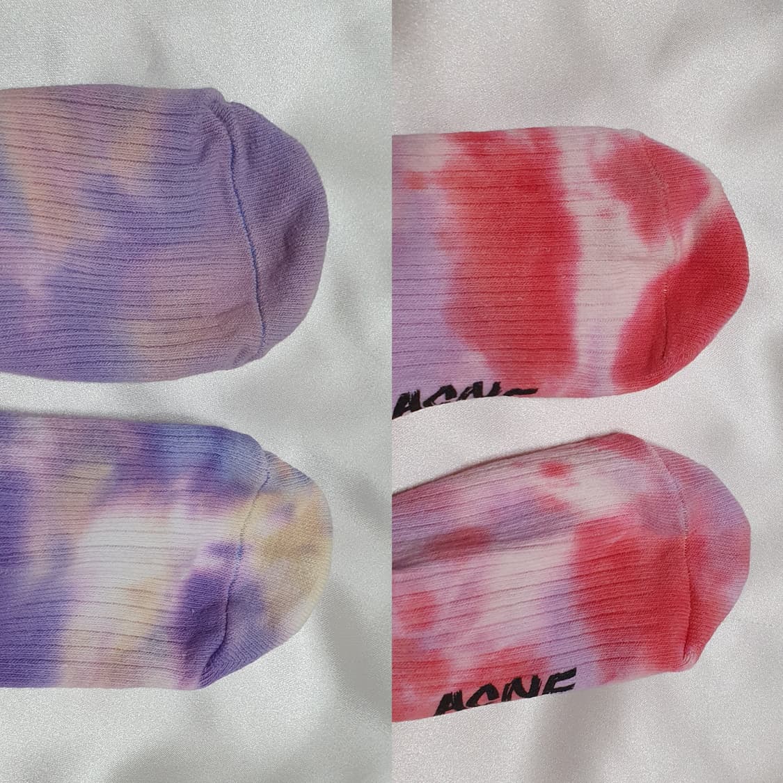 아크네 레드 퍼플 블루 물나염 타이다이 롱 삭스 무릎양말 긴양말 상품이미지9