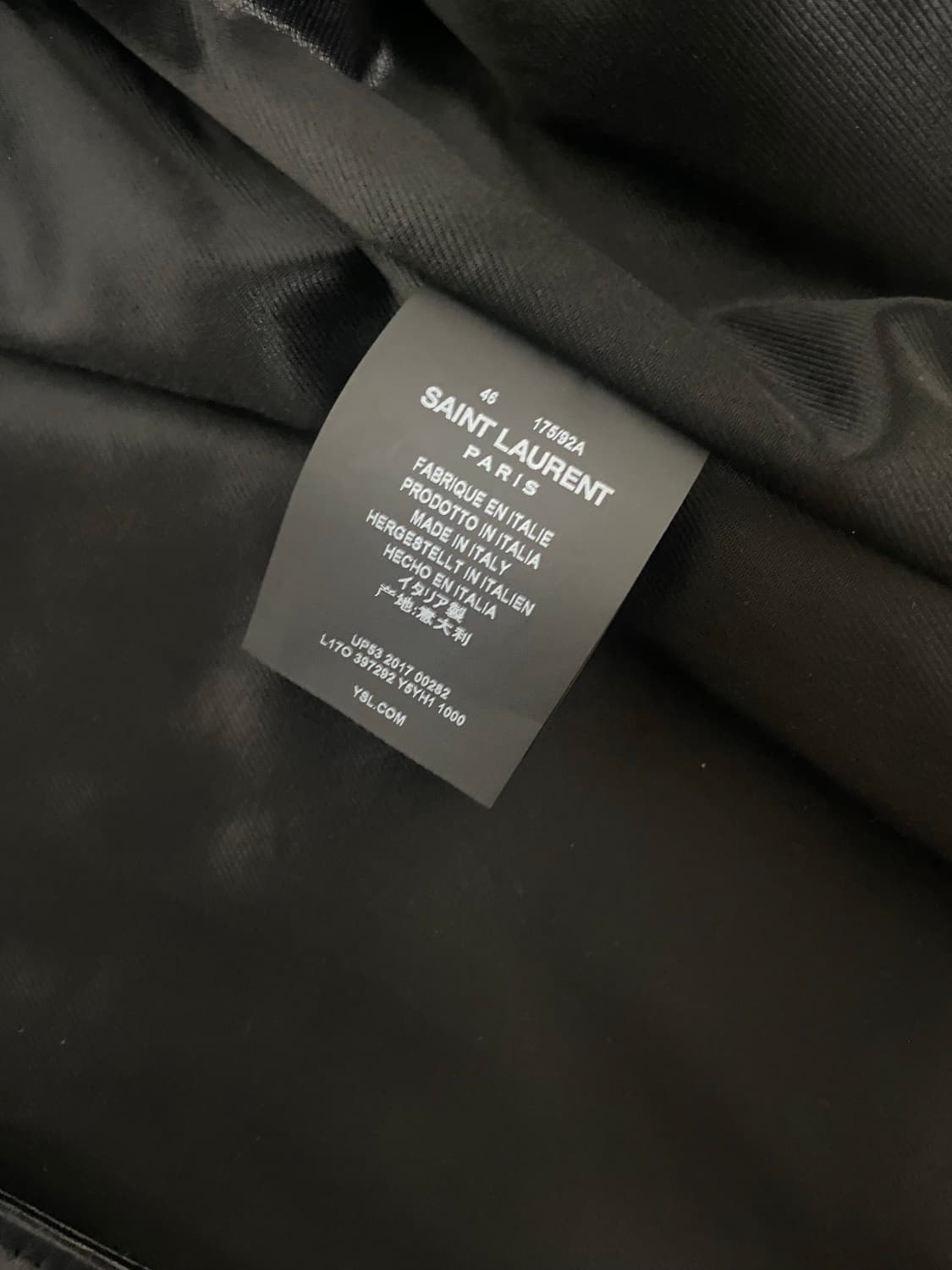 생로랑 l17 오일드카프 46 라이더 가죽 자켓 레더 상품이미지5