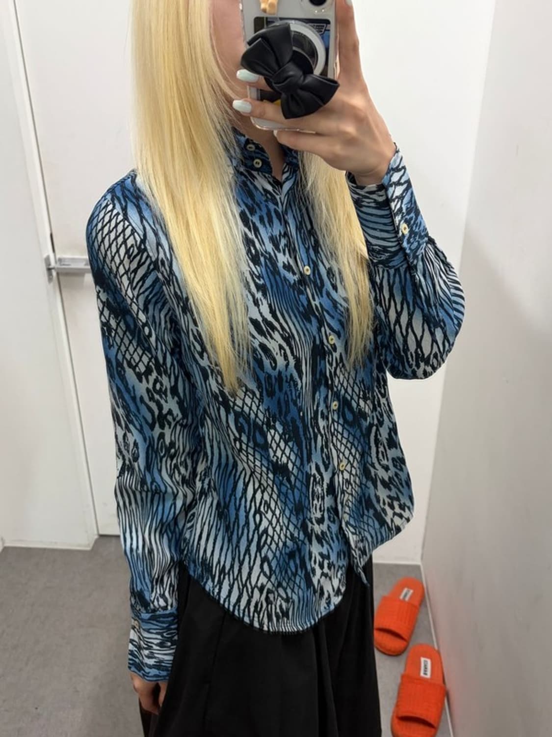 잔프랑코페레 레오파드 블라우스 상품이미지5