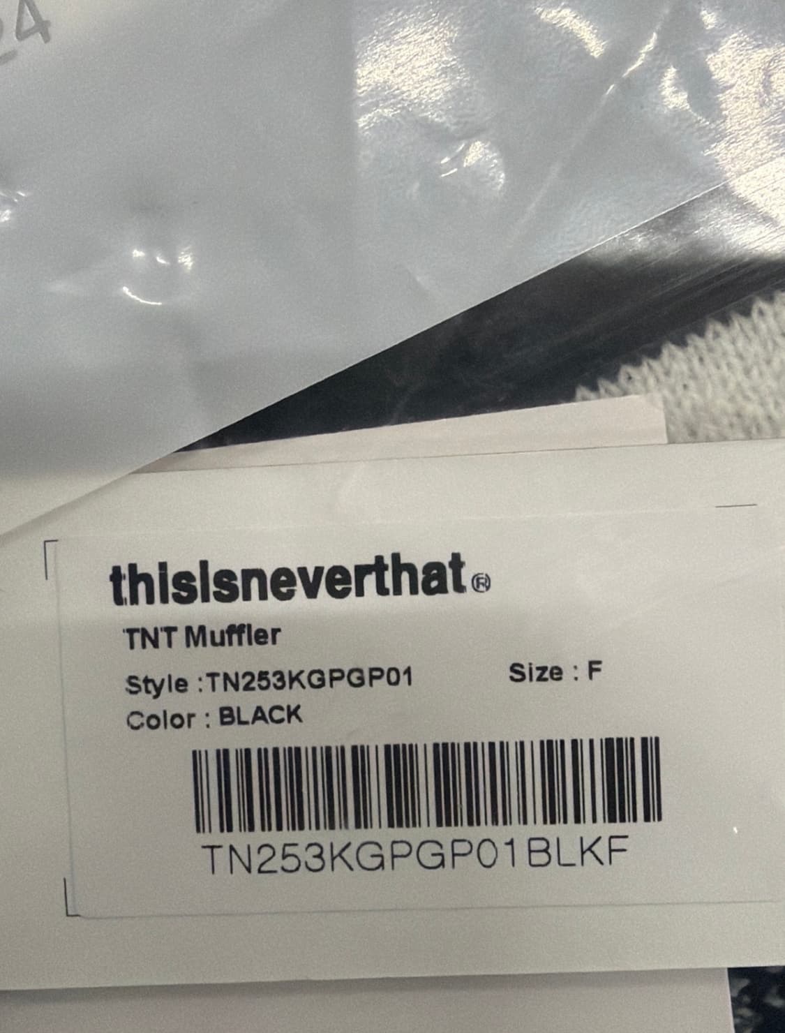 디스이즈네버댓 디네댓 머플러 블랙 상품이미지2