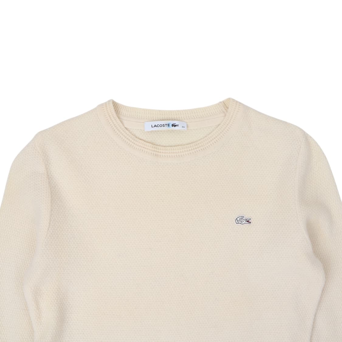 라코스테 우먼스 아이보리 울 니트 상품이미지2