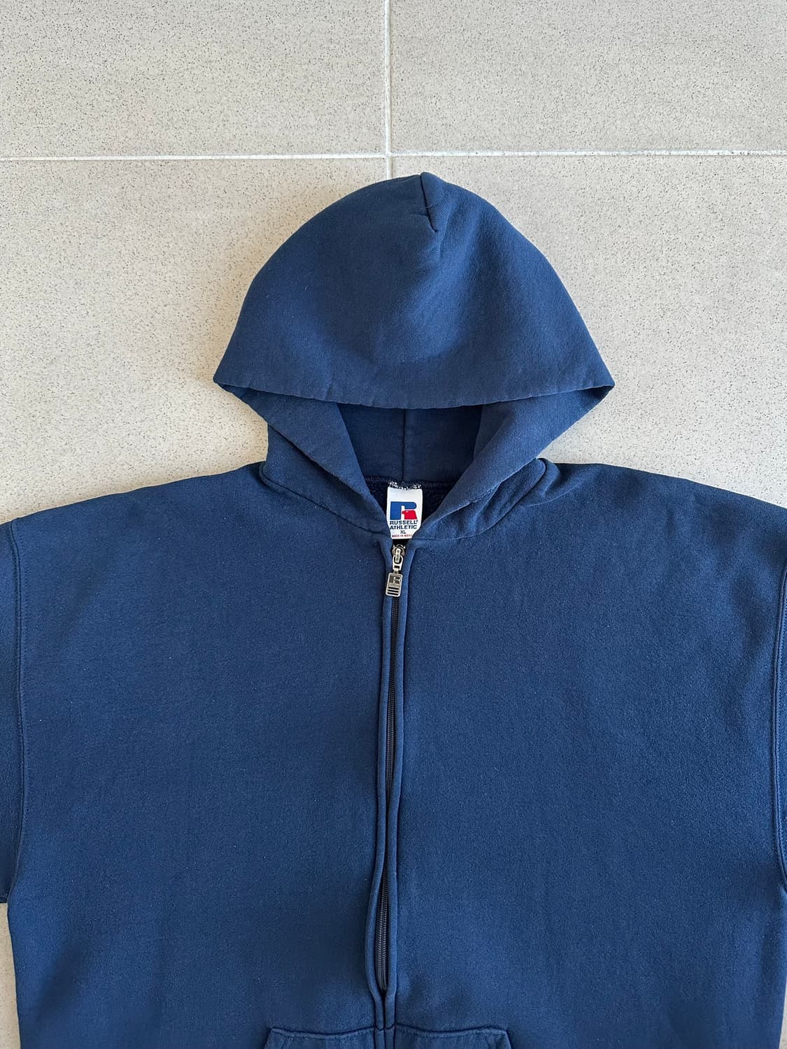 90s 빈티지 러셀 후드집업 네이비 XL 상품이미지4