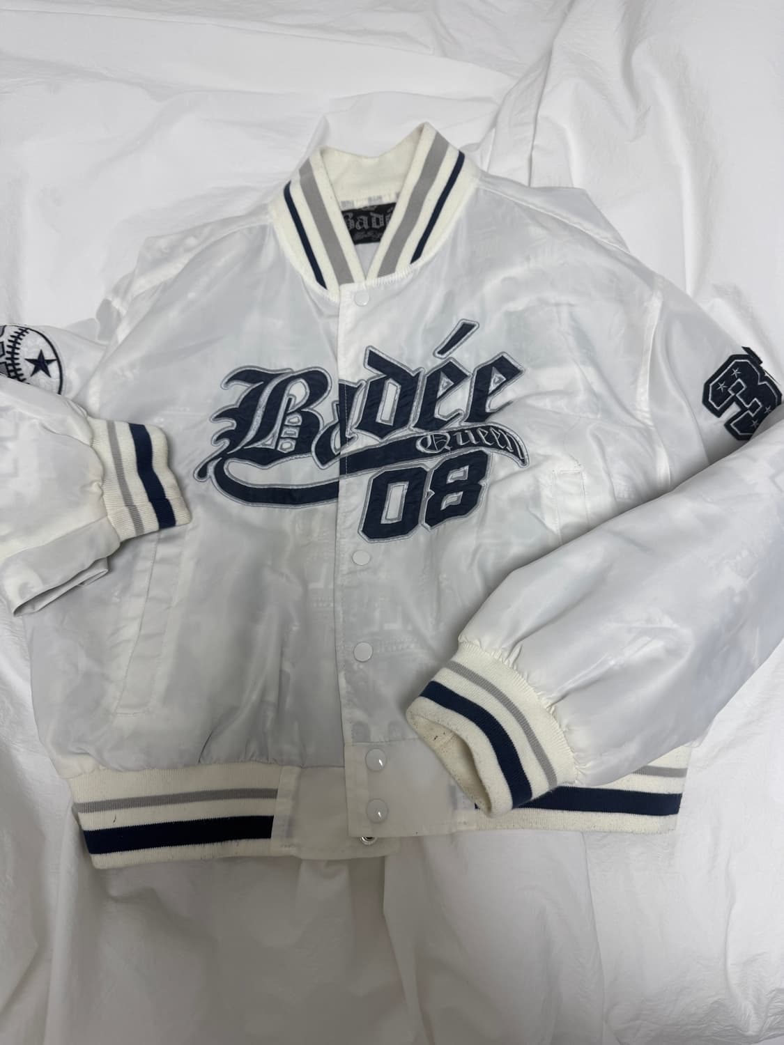배디 바시티 자켓 Baseball Jacket White M 상품이미지7