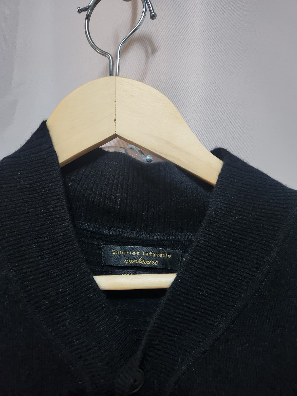 Galeries Lafayette 남성용 블랙 캐시미어 니트 상품이미지2