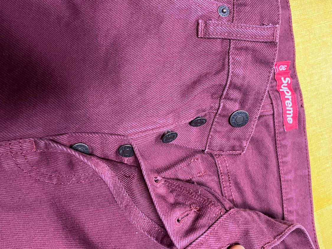 슈프림 버건디 팬츠 30 상품이미지4