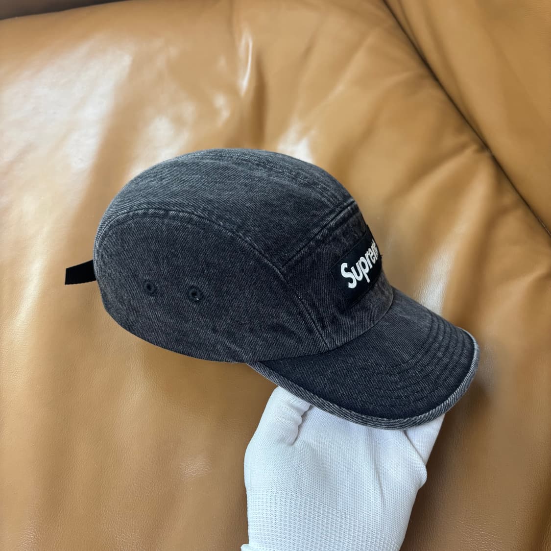 슈프림 캠프캡 모자 박스로고 23ss 데님 블랙 상품이미지4