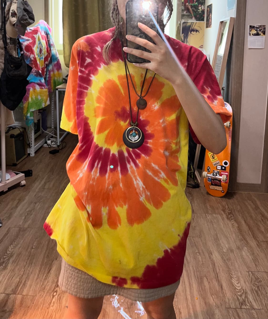 오렌지 타이다이 티셔츠 상품이미지1