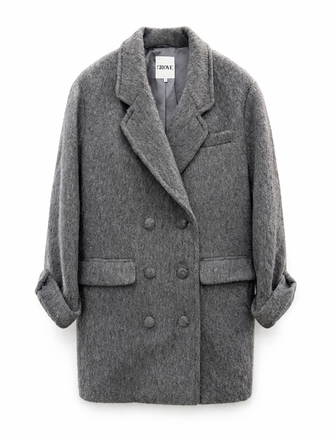 그로브 회색 더블 자켓 F사이즈 상품이미지1