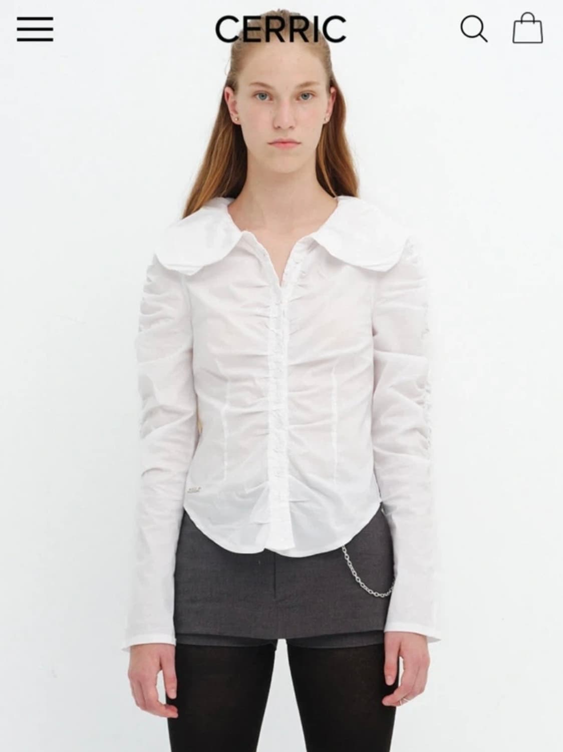 CERRIC 세릭 벌룬 카라 셔츠 상품이미지2