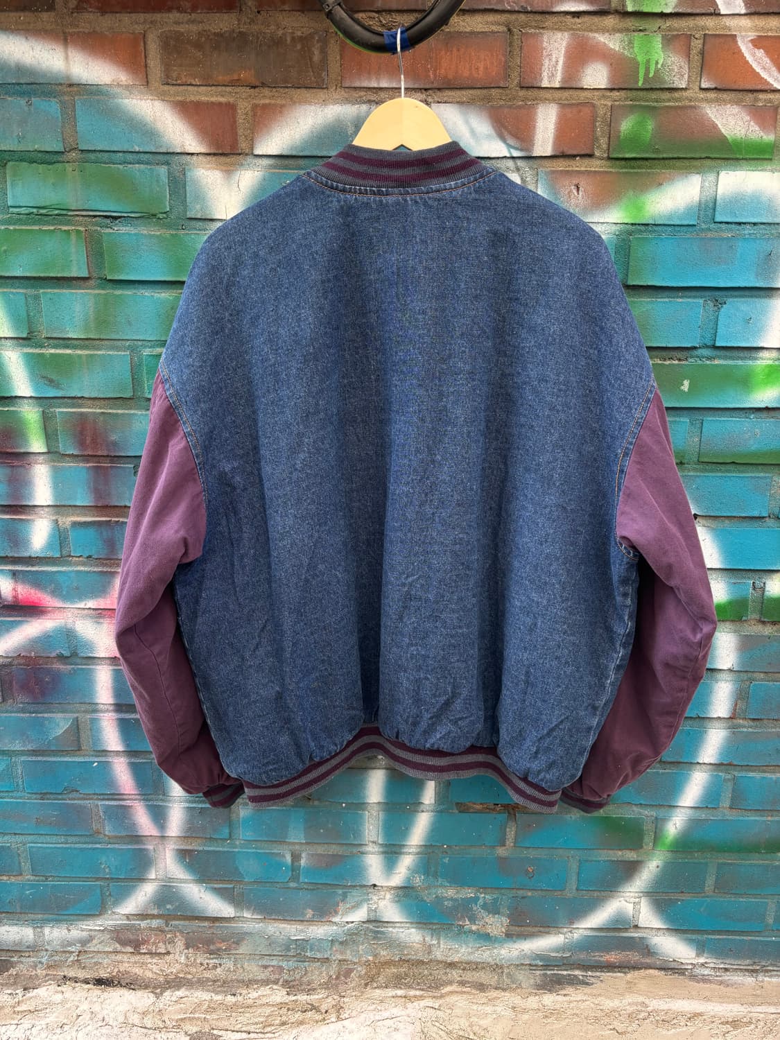 (XL) AMB 빈티지 데님 바시티 자켓 상품이미지2