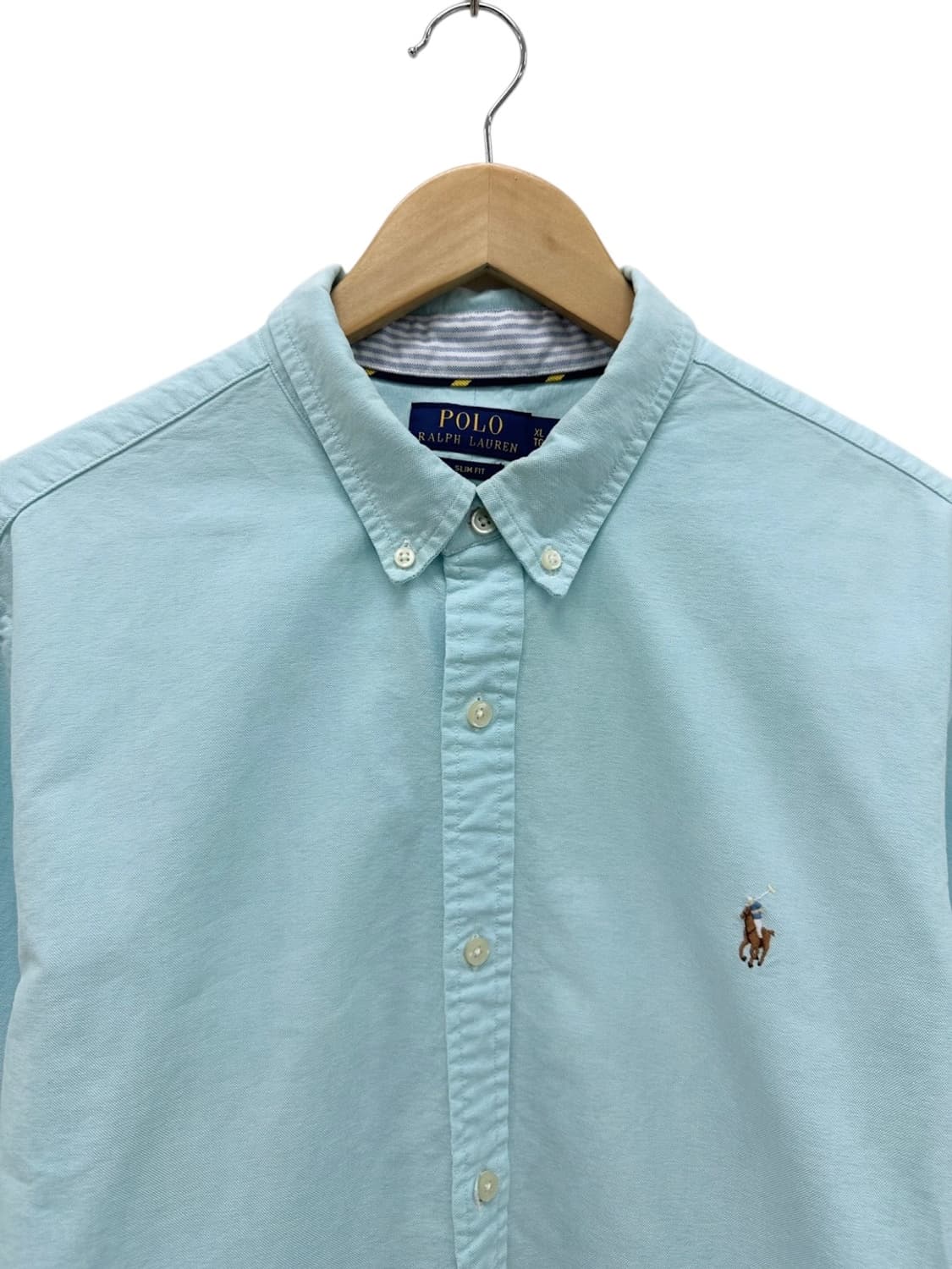 폴로 슬림핏 셔츠 블루그린 (XL) 상품이미지2
