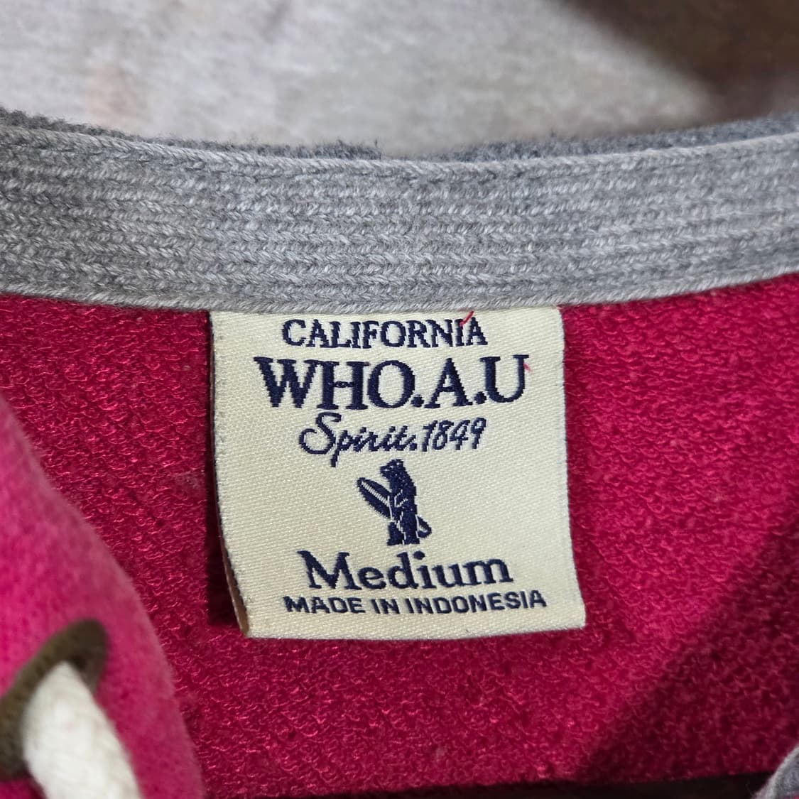 후아유 핑크 슬림핏 Y2K 후드집업 상품이미지7