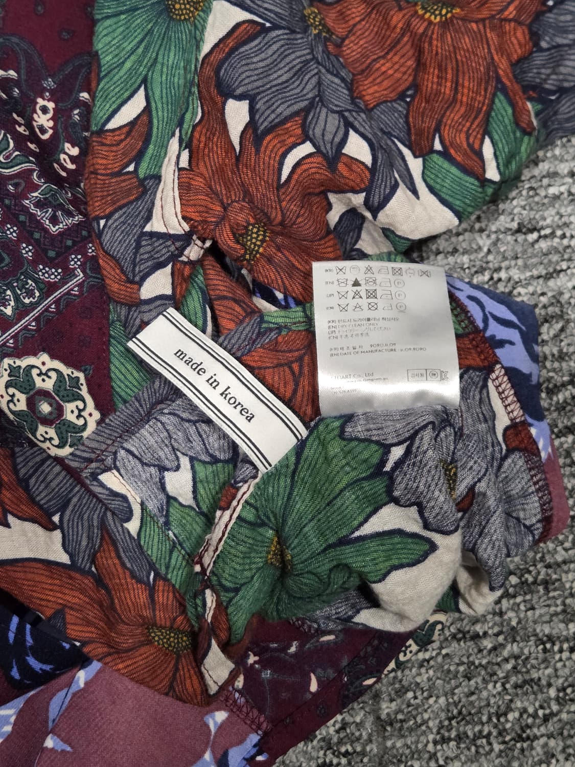 앤더슨벨 판타지아 프린트 오픈카라셔츠 M 상품이미지6