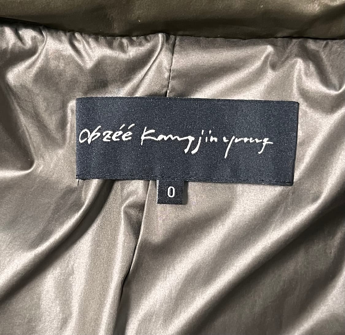 오브제 obzee 다운 롱패딩 0사이즈 올리브 상품이미지4