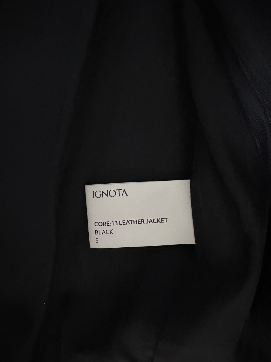 이그노타 코어13 레더자켓 블랙 S 상품이미지6