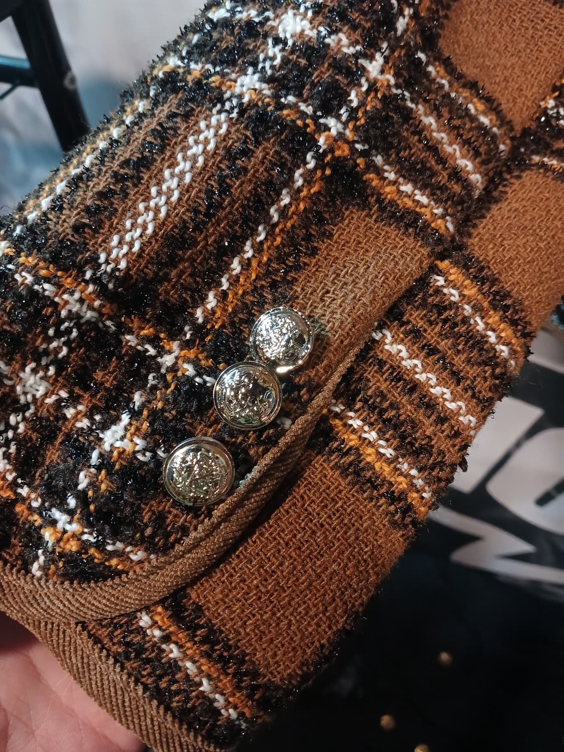 FOCUS 트윙클 체크 트위드자켓 상품이미지3