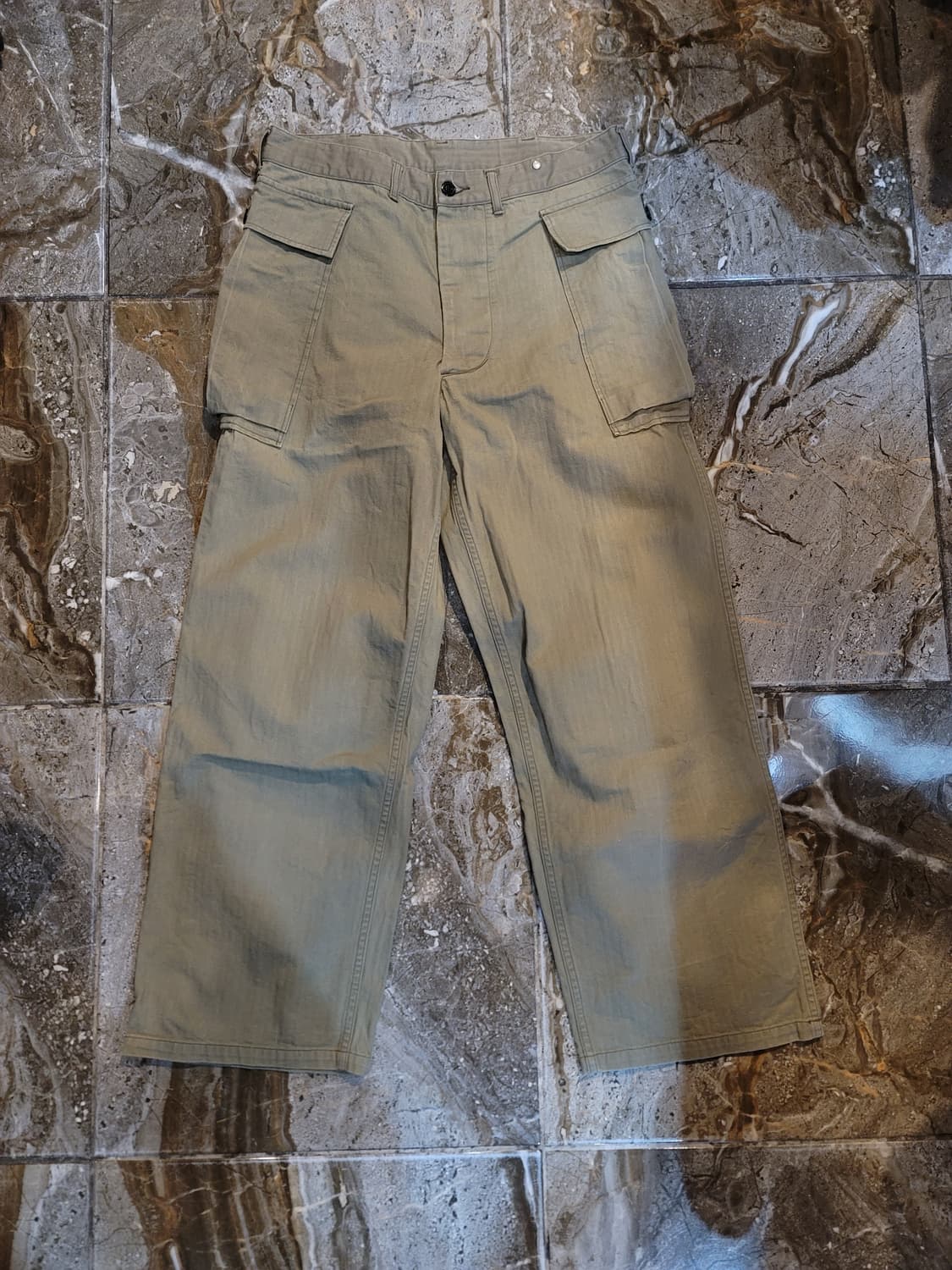 웨어하우스 헤링본 밀리터리 카고 팬츠  상품이미지1