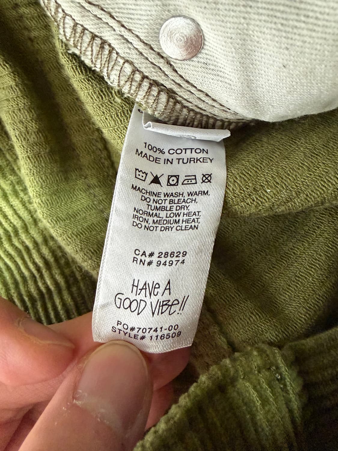 [34] 스투시 코듀로이 빅 올 진 올리브 상품이미지5