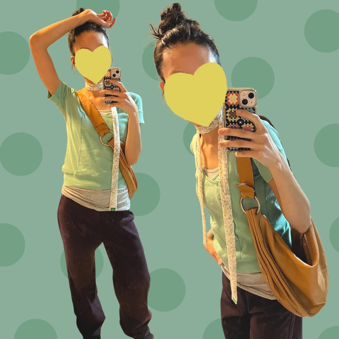 빈티지 양가죽 카멜 숄더백 / 레더 크로스백 상품이미지2