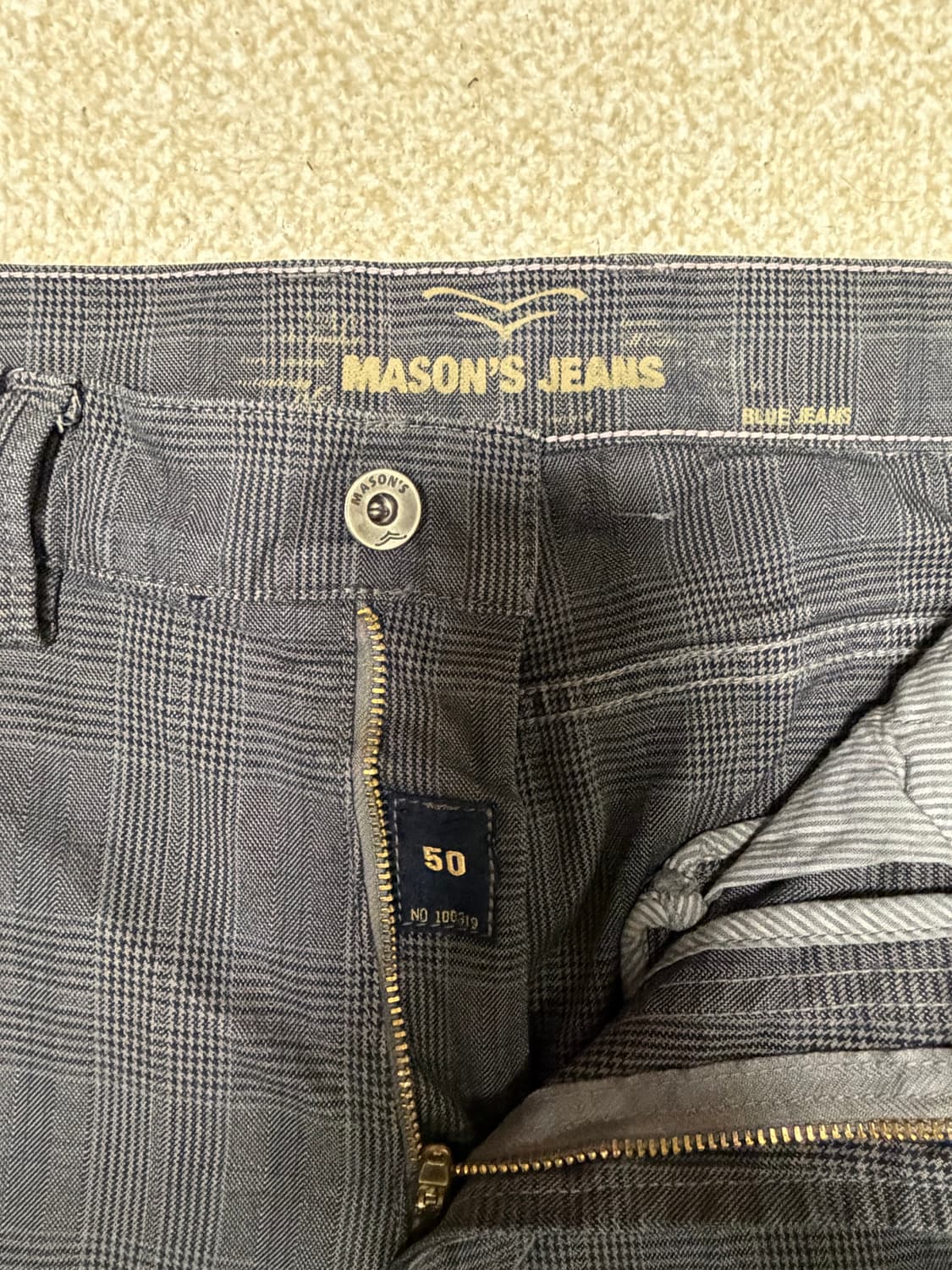메이종(Mason's) 프리미엄 체크 팬츠 (50사이즈) 상품이미지3